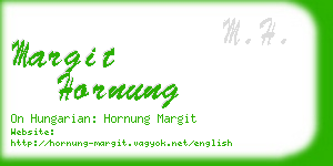 margit hornung business card